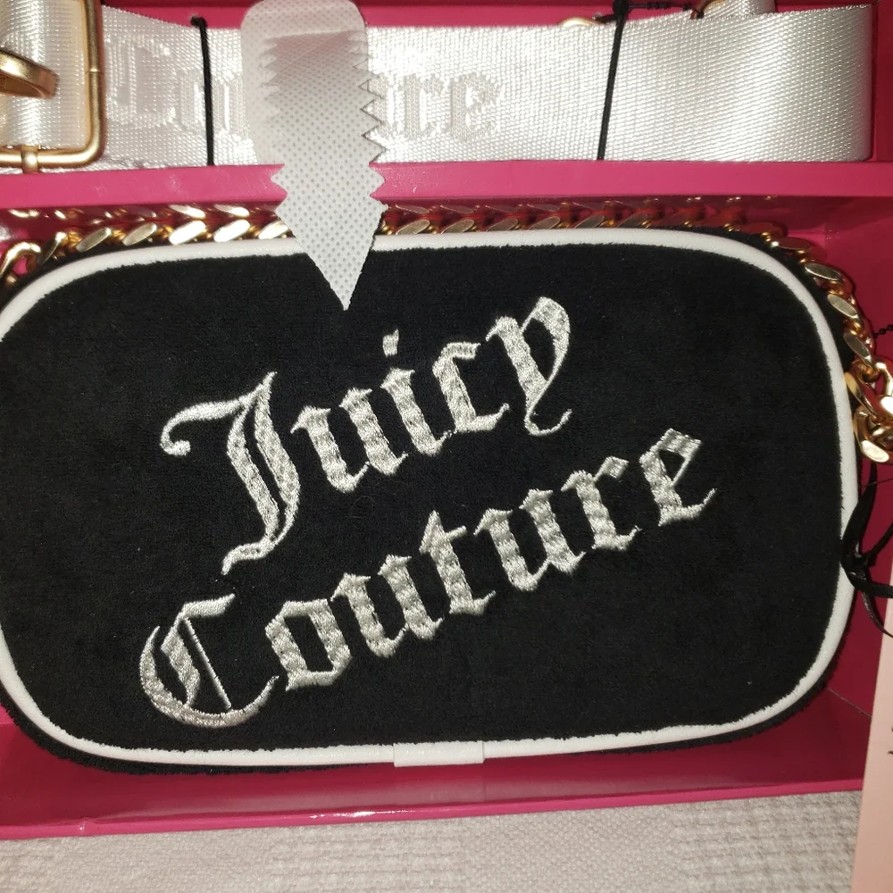 Juicy Couture Slim Camera Bag & Envelope CC & Strap SE Licorice - Picture 4 of 4